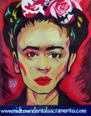 Frida chalk art by Dr. Apekian