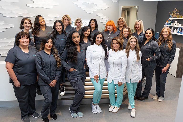 Indoor group shot for Midtown Dental Team